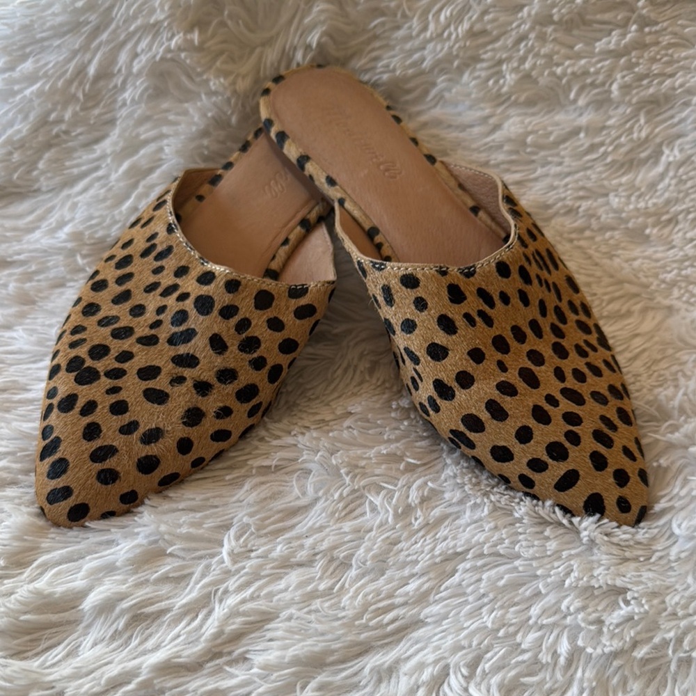 Madewell Leopard Print Mules Size 7